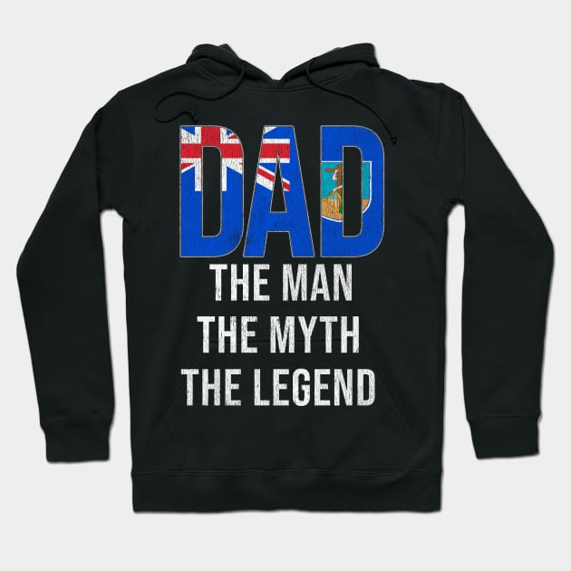 Montserratian Dad The Man The Myth The Legend - Gift for Montserratian Dad With Roots From Montserratian Hoodie by Country Flags